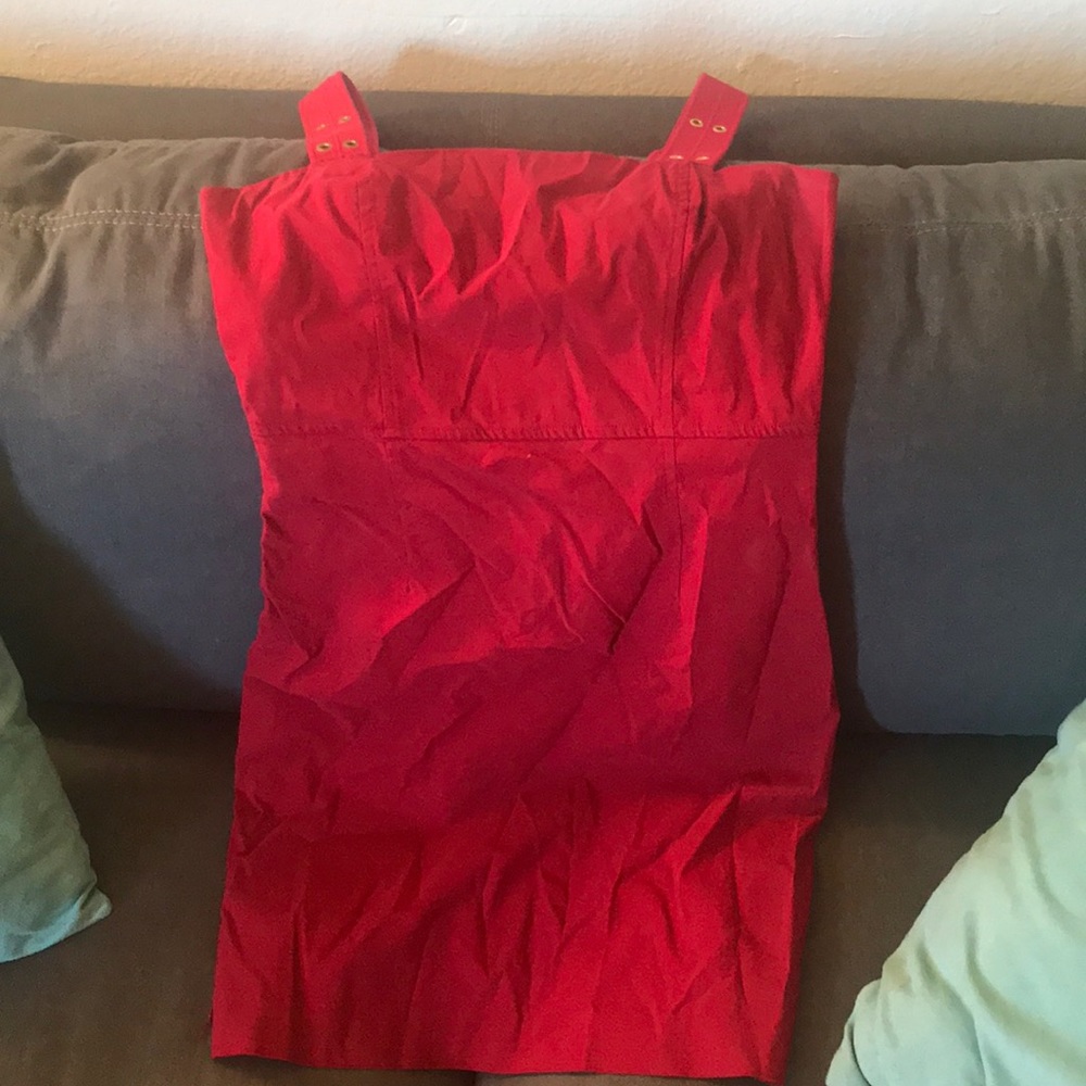 Red mini dress